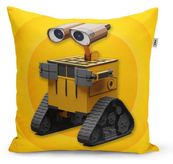 Sablio Polštář Wall-E robot Žlutý - 40x40 cm