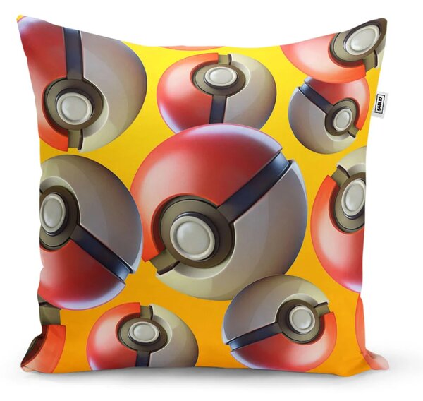 Sablio Polštář Pokemon ball Pattern - 40x40 cm