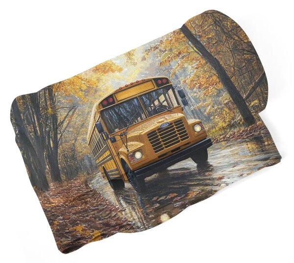 Sablio Deka Žlutý školní autobus - 150x120 cm