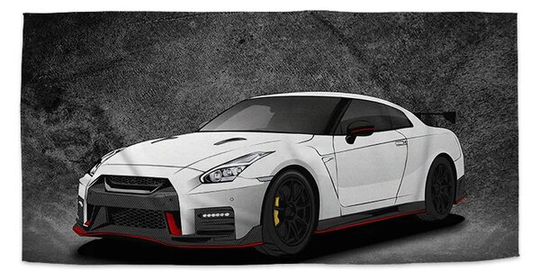 Sablio Ručník Nissan GTR 35 Šedý - 30x50 cm