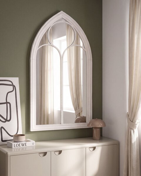 Zrcadlo TRELLY 62 cm 113 cm Kov Bílá