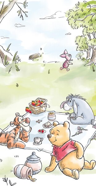 Carbotex Dětská osuška Medvídek Pú na pikniku s kamarády