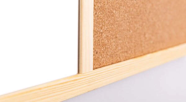 Korková a magnetická tabule 60x40 cm COMBI dřevěný rám + PŘÍSLUŠENSTVÍ ZDARMA, TMK64D