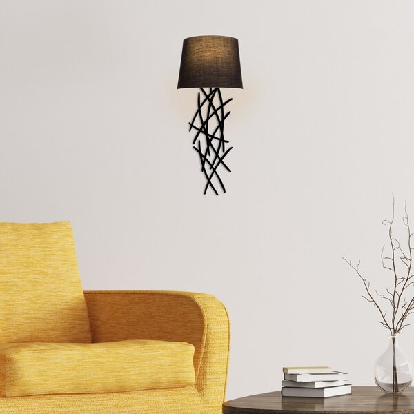 Opviq Nástěnná lampa Asaf I černá