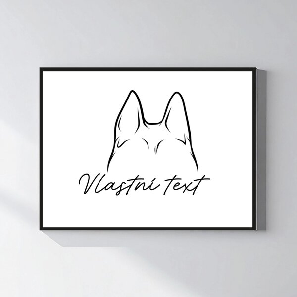 Personalizovaný magický fotoobraz v rámu - 30x40 - zvířecí ouška