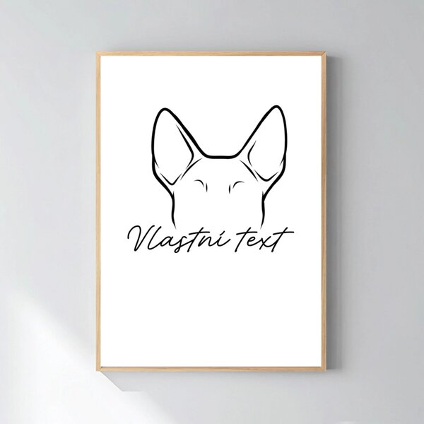 Personalizovaný magický fotoobraz v rámu - 50x70 - zvířecí ouška