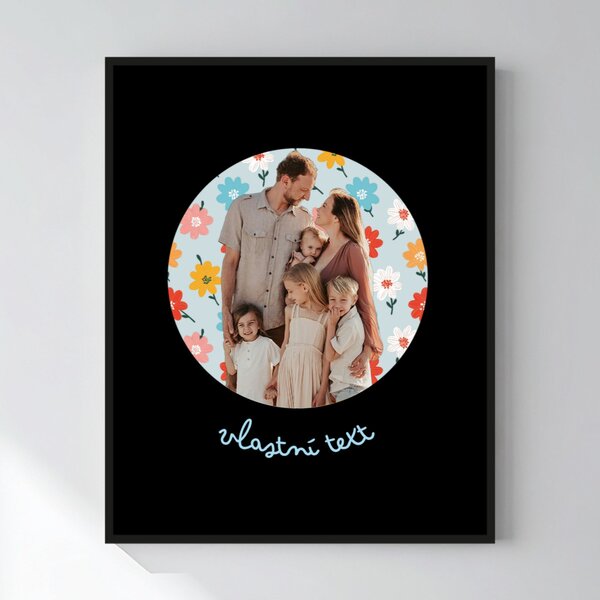 Personalizovaný magický fotoobraz v rámu - 40x50 - výřez fotky na podkladu