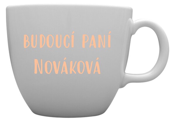 Personalizovaný MEGA XXL keramický hrnek 1 000 ml - budoucí paní