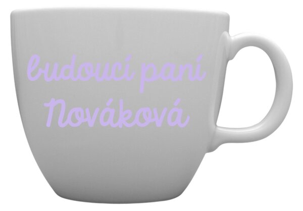 Personalizovaný MEGA XXL keramický hrnek 1 000 ml - budoucí paní