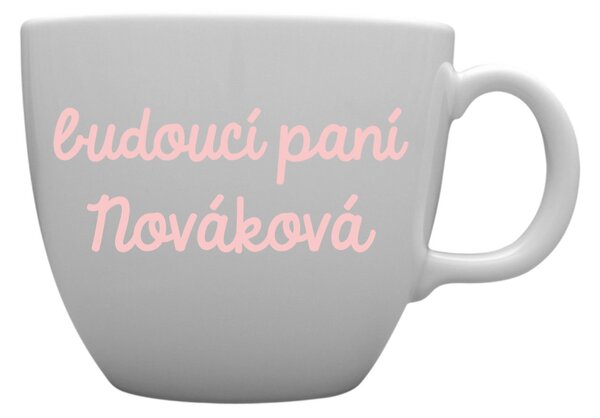 Personalizovaný MEGA XXL keramický hrnek 1 000 ml - budoucí paní