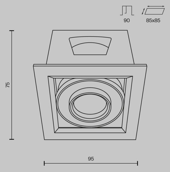 MAYTONI Vestavné svítidlo Metal Modern 10W IP 20 DL093-01-10W3K-B
