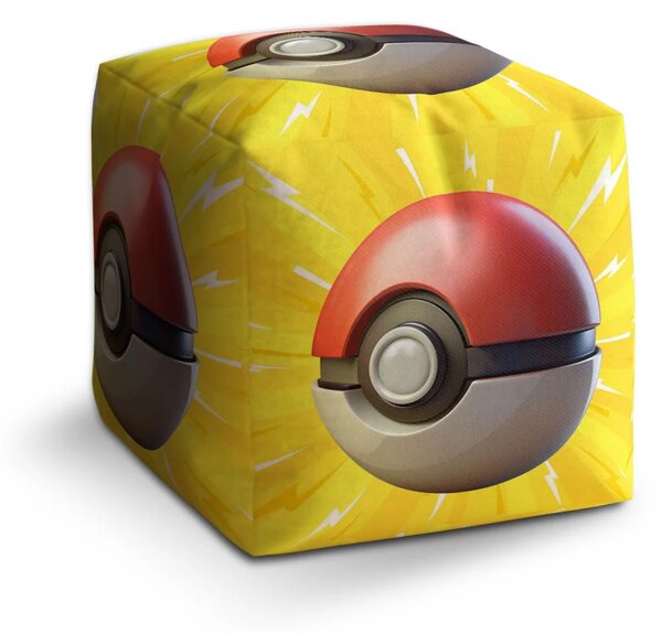 Sablio Taburet Cube Pokemon ball Exploze - 40x40x40 cm