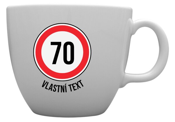 Personalizovaný MEGA XXL keramický hrnek 1 000 ml - narozeninová dopravní značka