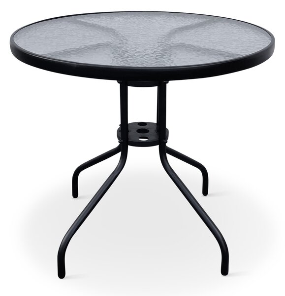 Zahradní jídelní set Capri 80cm + 4x kovová židle Ramada