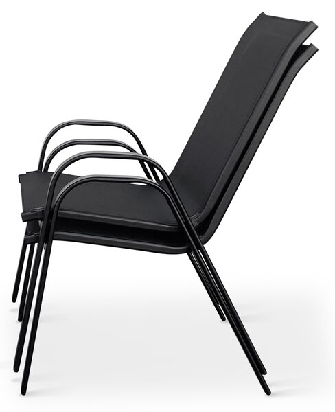 Zahradní jídelní set Capri 80cm + 4x kovová židle Ramada