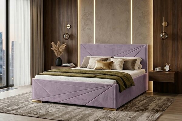 Postel ROSI 120x200 cm Lila Bez matrace