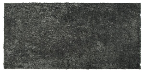 Chlupatý koberec EVREN Tmavě šedá 80 x 150 cm