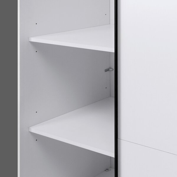 ŠATNÍ SKŘÍŇ S POSUVNÝMI DVEŘM, bílá, 150/211,5/61,5 cm MID.YOU - Šatní skříně, Online Only