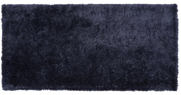 Chlupatý koberec EVREN Tmavě modrá 80 x 150 cm