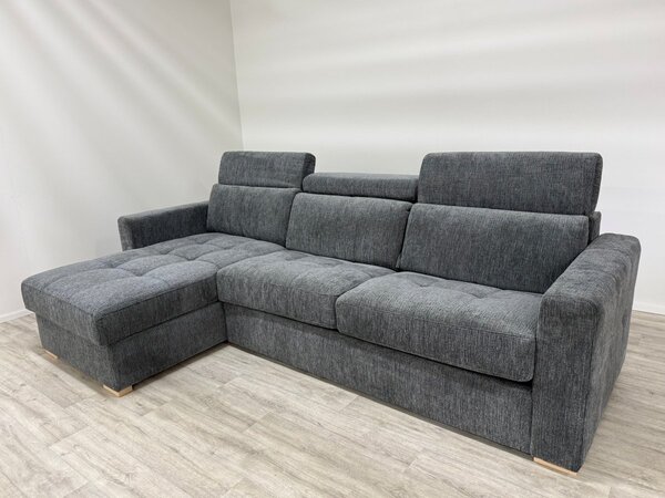 Rohová rozkládací sedací souprava pro každodenní rozkládání NARDO Levý roh plocha spaní 140x190 cm