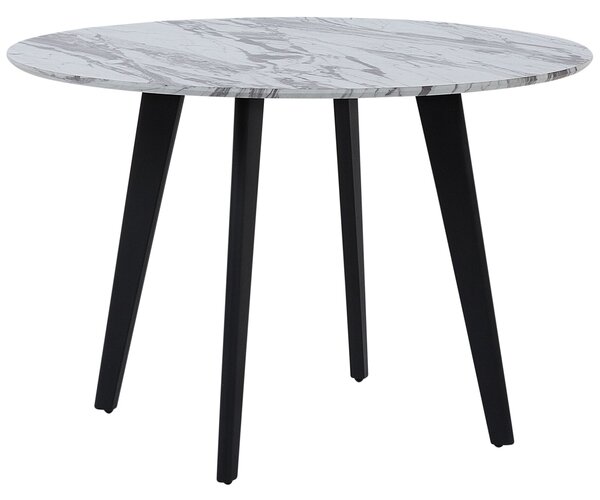 Jídelní stůl MOSBY Bílý mramor 110 cm 110 cm