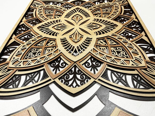 4 vrstvá mandala ODVAHY | Rozměry (cm): 60x29 | Zvolte barevný dekor: dub zlatý-wenge