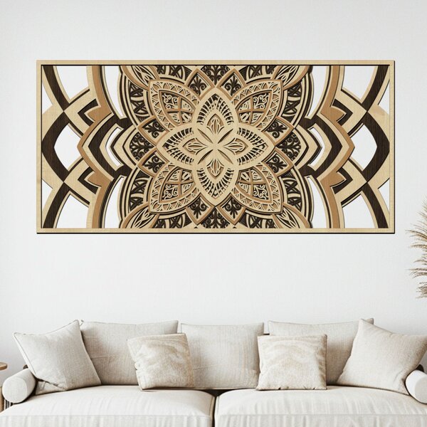 4 vrstvá mandala ODVAHY | Rozměry (cm): 60x29 | Zvolte barevný dekor: dub zlatý-wenge