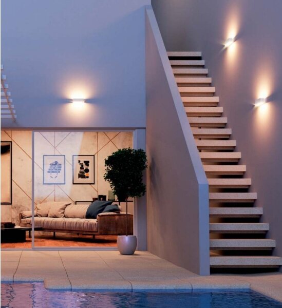Redo 90095 - LED Venkovní nástěnné svítidlo PLANIT LED/10W/230V 3000K IP54 bílá