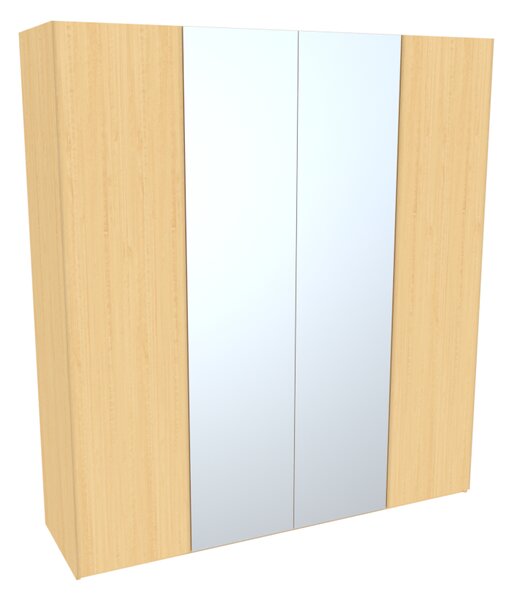 Skříň GRANDE 200 - š. 200 x v. 220 Varianta: Skříň GRANDE - 2x zrcadlo, Varianta barvy: Javor
