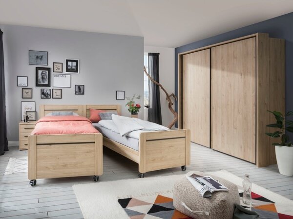 Moderní ložnice Brüssel dub stein/tmavá břidlice 4