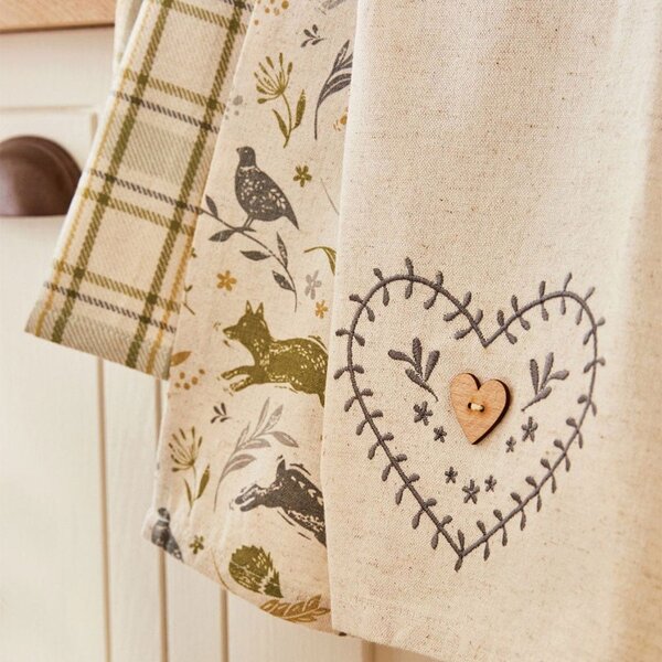 Bavlněné utěrky v sadě 3 ks 45x65 cm Woodland – Cooksmart ®