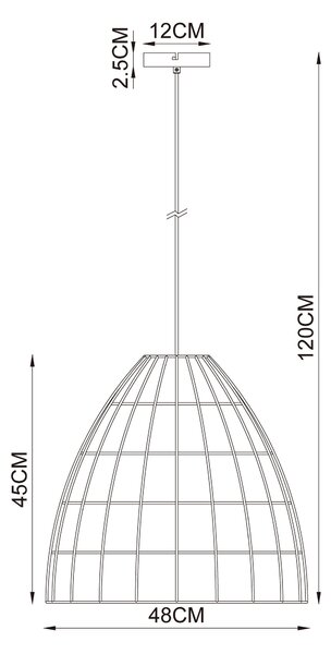 ZÁVĚSNÉ SVÍTIDLO, 48/120 cm Collett's Monde - Online Only svítidla, Online Only