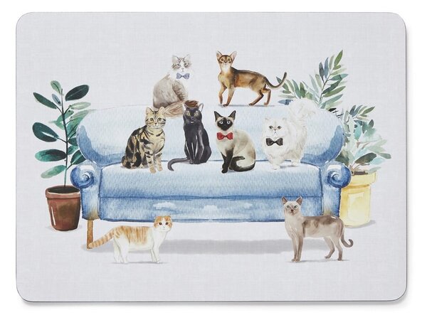 Korkové prostírání 4 ks 21.5x29 cm Curious Cats - Cooksmart ®