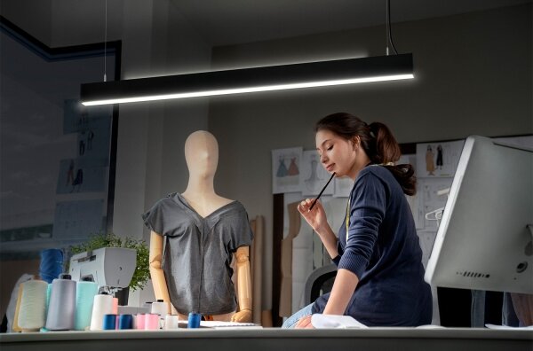Osram - LED Stmívatelný lustr na lanku OFFICE LINE LED/42W/230V 112,6 cm černá