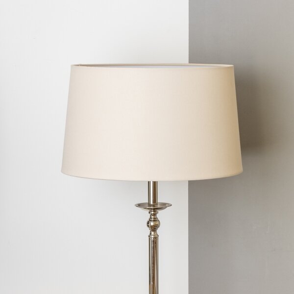 Brilagi - LED Stojací lampa CERIA 1xE27/60W/230V pr. 45 cm lesklý chrom/béžová