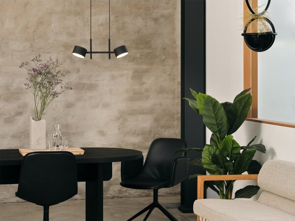 Osram - LED Stmívatelný lustr na lanku DECOR KYOTO 2xLED/10W/230V černá
