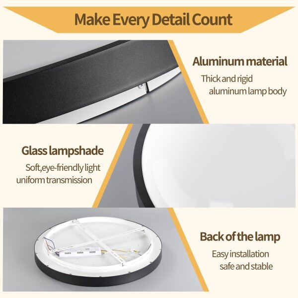 Brilagi - LED Stmívat. svítidlo GLASS POOL DOUBLE LED/48W/230V 40 cm černá + DO