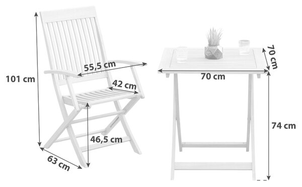 SADA NA BALKON 5dílné, Gardenson - Online Only zahradní nábytek, Online Only