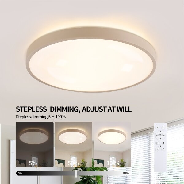Brilagi - LED Stmívat. svítidlo GLASS POOL DOUBLE LED/60W/230V 50 cm béžová + DO