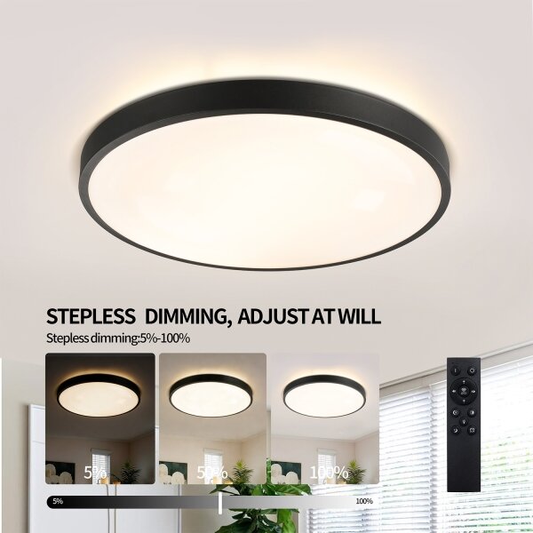Brilagi - LED Stmívat. svítidlo GLASS POOL DOUBLE LED/60W/230V 50 cm černá + DO
