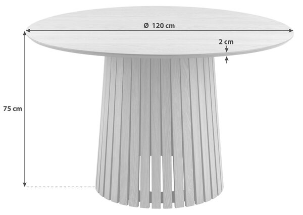 JÍDELNÍ STŮL, dub, barvy dubu, 120/120/75 cm P & B - Jídelní stoly, Online Only