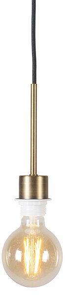Moderní závěsná lampa bronzová s černým kabelem - Combi 1