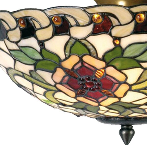 Stropní svítidlo Tiffany Alienor – Ø 40*25 cm E14/max 2*40W - Clayre & Eef
