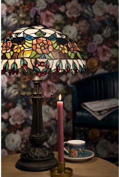 Stolní lampa Tiffany Grapevine - Ø 41*67 cm - Clayre & Eef