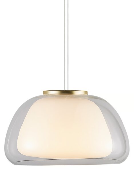 Nordlux - Lustr na lanku JELLY 1xE27/40W/230V bílá/čirá pr. 39 cm