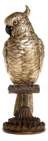 Bronzová dekorace papoušek na podstavci Parroté - 11*10*28 cm - Chic Antique