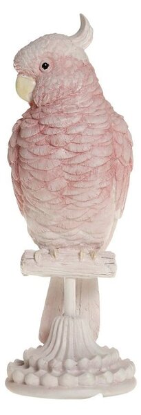 Růžová dekorace papoušek na podstavci Parroté - 10*11*28 cm - Chic Antique