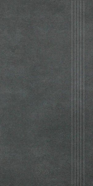 Schodovka Rako Extra černá 30x60 cm reliéfní DCPSR725.1