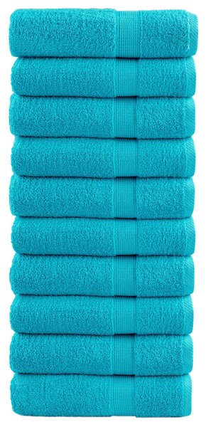 Premium ručníky SOLUND 10 ks tyrkysové 50x100 cm 600 g/m² 137451
