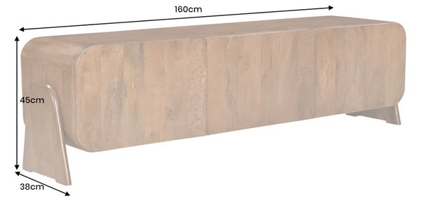 Massive home | TV stolek BRASIL 160 cm mangové dřevo, hnědý